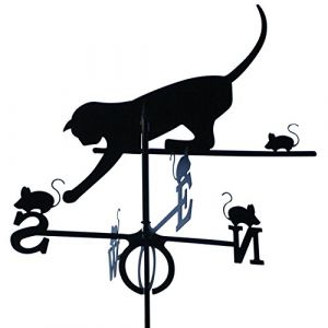 Girouette chat et souris en fer forgé grand modèle (La Maison Naturelle Com, neuf)