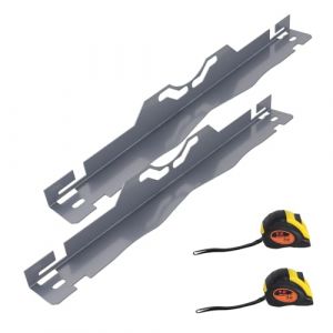 Krtopo Outil de Parall&eacute;lisme avec 2 x M&egrave;tres Rubans 3m - Plaques de Parall&eacute;lisme Pneus Acier Inoxydable Antirouille Mesures Rapides et Pr&eacute;cises du Carrossage/Pincement Voitures SUV Camions (Argent&eacute;) (aqhtrade, neuf)