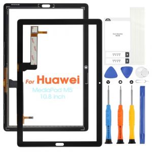 pour Huawei MediaPad M5 10 Écran Tactile pour MediaPad M5 CMR-AL09 CMR-W09 10.8 pouces Digitazer Écran Tactile Panneau Verre avec Réparation Kit, Noir (Little Wasp, neuf)