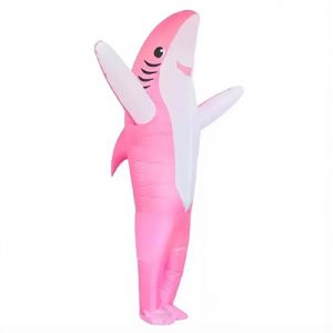 Costume de requin gonflable, d&eacute;guisement amusant pour Halloween, costume de f&ecirc;te, cosplay de requin, pour enfants, adultes, accessoire de performance sur sc&egrave;ne pour festival (Rose, Enfants) (zhengzhoufengyumaoyiyouxiangongsi, neuf)