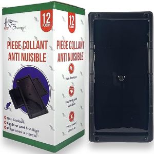 HY3 Piege a Souris⎮Grande Taille⎮12 Plaque Collante Souris⎮Piege a Rat⎮Pi&egrave;ge &agrave; Souris⎮Plaque Souris⎮Attrape Souris⎮Colle Souris⎮Glue Souris⎮Plaque de Glue Souris⎮Plaque englu&eacute; Souris⎮Puissant (BROTHER HY3, neuf)