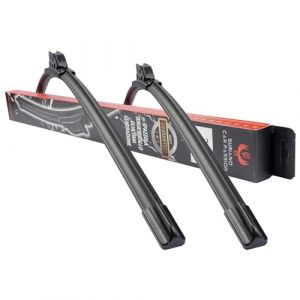 Paire de Balais d'Essuie-Glace Compatibles avec FIAT DOBLO' 07/2000-12/2010 et BMW SÉRIE 2 F22, 55 45 cm Essuie-Glaces Avant Aero Flat Neufs (Car_Passion2013, neuf)