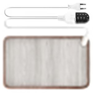 Chauffe-pieds &eacute;lectrique: tapis chauffant 30 x 50 cm avec thermostat, tapis de sol chauffant avec 10 r&eacute;glages de chaleur, dos antid&eacute;rapant, tapis chauffant pour &eacute;viter les pieds froids avec minuterie (RAMONISA SHOP, neuf)