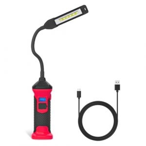 Lampe de Travail LED, Baladeuse LED Mecanicien, Lampe de Travail Led Rechargeable avec Base Magn&eacute;tique, Rotation &agrave; 360 &deg;, COB Lampe Atelier pour Maison, Garage, Atelier, Randonn&eacute;e, Camping (ALFAXCELE, neuf)