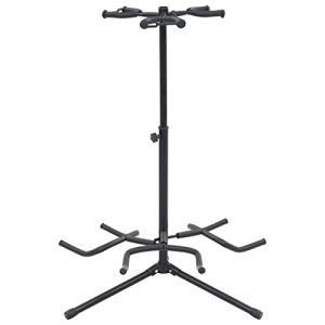 vidaXL Support de Guitare Trépied de Guitare Support d'Instrument Robuste Durable Salon Salle de Séjour Maison Intérieur Noir Acier (vidaXL FR, neuf)