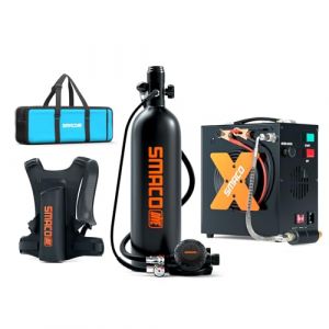 SMACO Mini Bouteille de Plongée S700 Plus 2L Petite Bouteille de Plongee Rechargeable Mini Bouteille d'oxygène Plongee 25-30 Minutes Bouteille Oxygene sous Marine Dispositif de Respiration (SMACO, neuf)