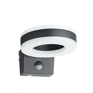 Oktaplex LED Lampe d'ext&eacute;rieur avec d&eacute;tecteur de mouvement Porto 15W IP65 anthracite &eacute;clairage int&eacute;rieur ext&eacute;rieur mur applique murale 3000K blanc chaud (ETAPLEX GmbH, neuf)