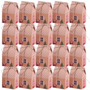 Lot de 20 Boite Cadeau Noel Kraft Calendrier De L'avent À Remplir Emballage Cadeau Noel Petite Boite Chocolat Vide Boite Cadeau Vide pour Bonbons Chocolat Biscuits Cadeaux (D) (CELTIC MANUFACTURING, neuf)