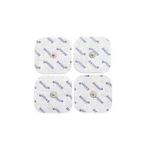Lot de 4 électrodes carrées axion | Compatible avec les appareils Beurer et Sanitas | Patchs autocollants de 4,5x4,5 cm à utiliser avec votre électrostimulateur TENS et EMS (axion France, neuf)
