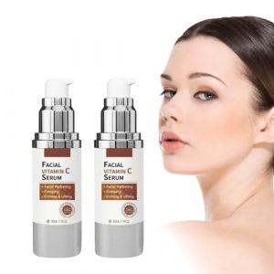 Sérum Super Vitamine C pour Femmes de Plus de 50 ans,Booster de Collagene et Acide Hyaluronique Pur,Acide Hyaluronique Serum Visage,Anti Ride Soins pour le Visage Peau Sensible (2PCS) (⭐⭐⭐⭐⭐Generic(5-12 jours Arrivé), neuf)