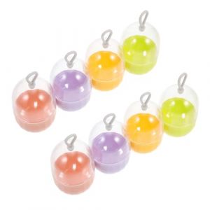 VICASKY 8 Pi&egrave;ces Bo&icirc;te de Rangement pour &OElig;ufs de Beaut&eacute; &Eacute;tui Portable Poussi&egrave;re Mango Jaune Moutarde Verte Rose Douce pour &Eacute;ponges Maquillage Pratique et pour Voyage ou Maison (Micanties, neuf)