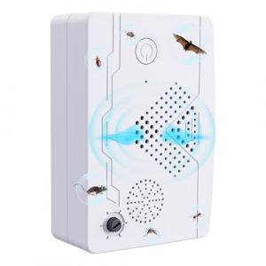 Répulsif à ultrasons pour chauve-souris - Système répulsif à ultrasons - Répulsif pour animaux - Pour l'intérieur et la maison - Dissuasion contre les parasites - Empêche les chauves-souris et les (LiuXiPan-France, neuf)