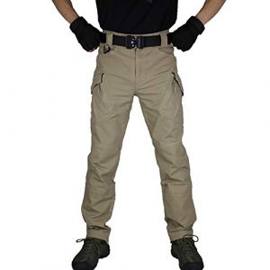 zuoxiangru Pantalon Militaire de Combat Tactique pour Hommes, Pantalon décontracté de Cargaison de Travail en Plein air, Pantalon de vêtements de Travail en Coton (Kaki, Tag 3XL) (zuoxiangru, neuf)