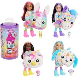 Barbie Cutie Reveal – Poupée Chelsea et Accessoires, série Color Dream en Peluche avec 6 Surprises, y Compris Changement de Couleur (Les Styles Peuvent Varier) (Ape Collection, neuf)