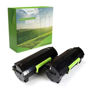 Green2Print Toner Set, 2 Cartouches 2X 2500 Pages remplace Lexmark 51B00A0, 51B2000 Toner pour Lexmark MS317DN, MS417DN, MS517DN, MS617DN, MX317DN, MX417DN, MX517DE, MX617DE (Green2Print, neuf)