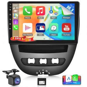 NHOPEEW 8 c&oelig;urs 6+128 Go Autoradio pour Peugeot 107 / Citro&euml;n C1 / Toyota Aygo 2004-2014 - Autoradio Android 10,1 Pouces avec Carplay et Android Auto, WiFi, GPS, DSP FM RDS + cam&eacute;ra de recul (Tianju-EU, neuf)