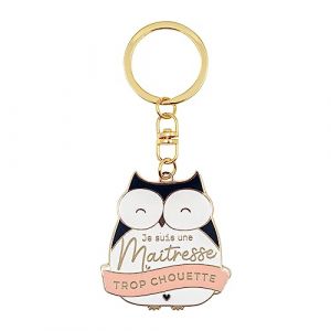 Manahia Porte-cl&eacute;s Cadeau - Je suis une Ma&icirc;tresse trop chouette - Bijoux Ma&icirc;tresse - Cadeau Merci &Eacute;cole, No&euml;l, Anniversaire (Manahia, neuf)