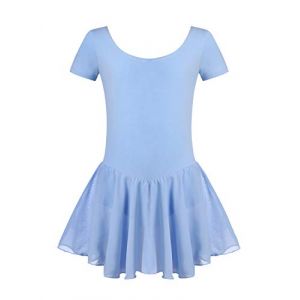 untlet Tutu Danse Classique Fille Robe de Ballet Tutu Fille Jupe Tulle Justaucorps Danse en Coton &agrave; Manches Courtes Tutu Enfant 2 4 5 6 8 10 Ans (Arshiner Store, neuf)