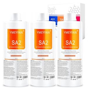 Solution Aqua Peeling pour appareil facial, solution SA2 pour appareil facial à hydrogène et oxygène professionnel, sérums nettoyants en profondeur pour peaux grasses (400 ml/3 pièces) (YMEYFAN-SHOP, neuf)