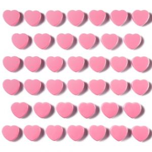 DUJEQM Aimant Frigo - Aimant Puissant Lot de 40PCS, Mini Aimants Tableau Magnétique Cœur Rose, Aiment Magnet Frigo Petit Aimant Plat Magnets Tableau Blanc pour Bureau, École, Bricolage, Photos, Cartes (loudishi louxingqu jiechuangmaoyi youxiangong si, neu