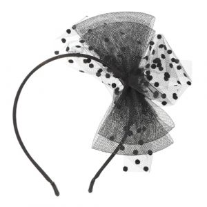 Gatuida Bandeau En Dentelle Filet R&eacute;tro Femme Grand N&oelig;ud Noir &Eacute;l&eacute;gant C&eacute;r&eacute;monie F&ecirc;te Voilette (Queenie ruy, neuf)