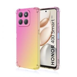 RankOne Coque de Téléphone Convient pour Honor 400 Smart (4G/5G) / Honor X7d (6.77" inches) Transparent TPU Silicone Dégradé de Couleur Case - Or Rose (Rankone, neuf)