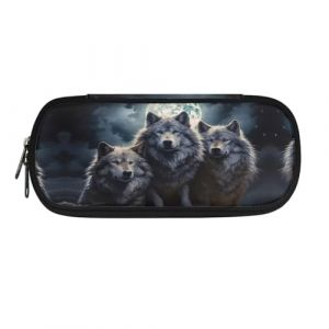 Belidome Grande trousse à crayons avec fermeture éclair pour l'école ou le bureau, loup, Taille unique, Ensemble cartable (belidomeEUR, neuf)