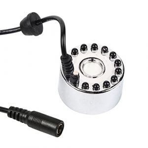 Akozon Brouillard d'eau de Bassin de Fontaine, humidificateur d'air de brumisateur d'atomiseur de nébuliseur ultrasonique,12 LED 24 V Couleur(Three-Color Gradient Atomizer) brumisateur à ultrasons br (Reminnbor, neuf)