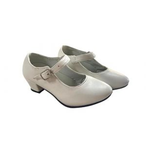 AMARU SANCHESU Chaussures de danse flamenco ou sévillane. Taille enfant et adulte, blanc, 26 EU (Saaron, neuf)