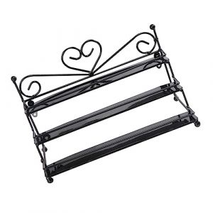 COLLBATH Pr&eacute;sentoir Mural Vintage pour Vernis &agrave; Ongles Support Multi pour Rangement Cosm&eacute;tique et Organisation Maquillage &Eacute;tag&egrave;re Noire Stable (JianLui, neuf)