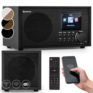 Auna Silver Star Radio Portable Bluetooth et Rechargeable, Poste Radio Numérique Dab/Dab+/FM/Streaming, Mini Radio Portables Stéréo, Écran HCC, 5h d'Autonomie, Radio FM, Alarme de Réveil Noir (Electronic-Star-FR, neuf)