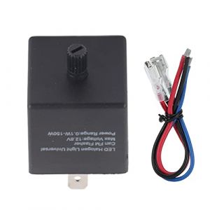 Relais de clignotant LED, 12V 24V 3 broches r&eacute;glable relais de clignotant LED 5,3x3x2,6cm/2,1x1,2x1cm accessoire de remplacement de pi&egrave;ces automobiles pour moto tout-terrain (Latina.e, neuf)