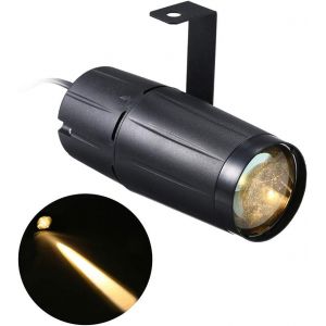 Lixada Pinspot LED DJ Effet Lumière, Lampe de scène Party Club Bar, AC90-240V 10W LED Mini Beam Spot Stage Light Fixture pour Disco KTV Bar Club Party Entertainment DJ (Docerly, neuf)