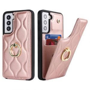 SailorTech Etui pour Samsung Galaxy S21 avec Porte-Cartes pour Les Femmes, Coque pour Galaxy S21 Support d'anneau avec B&eacute;quille Etui Mignon et &agrave; la Mode pour Samsung Galaxy S21 - Or Rose (Sailor-Tech, neuf)