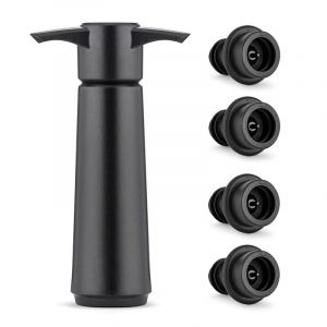 Pompe &agrave; Vide avec 4 Bouchon Bouteille Vin, Bouchon Vin Vide Air, Accessoire Vin R&eacute;utilisable, Pompe Vin pour Garder Vin Frais (B) (Fashion Ustory, neuf)