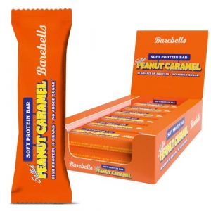 Barebells Barre de protéine Soft Bar 16g proteine, 12x55g chocolat protein bars (Salted peanut Caramel) (Barebells Functional Foods France, neuf)