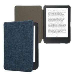 kwmobile Coque Liseuse Compatible avec Kobo Clara BW/Colour - Coque avec Rabat Magn&eacute;tique en Tissu Textile pour Liseuse &Eacute;lectronique (SX-Commerce, neuf)