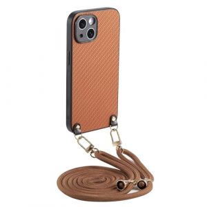 GoodcAcy Coque avec Cordon pour Honor X5C/Honor X5C Plus, Etui avec Collier - Tour de Cou Lani&egrave;re en Corde - Silicone Antichoc Housse avec R&eacute;glable Chaine &Eacute;tuis &agrave; bandouli&egrave;re et Cordon- Brun (TENGLAN, neuf)