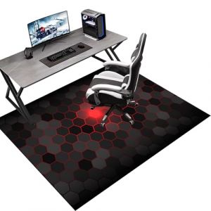 Tapis protège Sol, Gaming Tapis de Chaise pour Les Chaises de Jeu ou de Bureau, 120 x 160 cm Tapis antidérapant sous Chaise de Bureau, Protège Les Sols, Planchers, Parquets, pour Gaming et Le Travail (Tkuhknag, neuf)