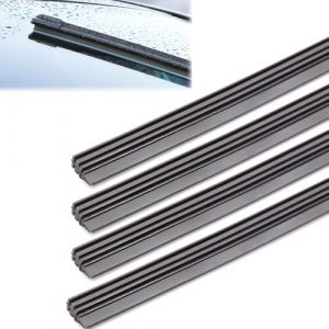 DHWEKU 4 Pièces Lames d'Essuie-Glace de Rechange en Caoutchouc,650mm Caoutchouc de Essuie Glace, Bande Recharge Universelle, Recharges de Balais D'essuie-Glace, pour Tous les Grattements de Pare-Brise (DHXMYGS, neuf)