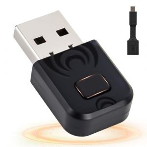 CINAMON Audio Dongle PS5, USB Adaptateur Audio PC, Bluetooth 5.3 Dongle avec Aptx-Adaptive, Faible Latence　USB Adaptateur Dongle pour Switch, PS4, Supporte Casque de Jeu Écouteur Enceinte (Little Ear-EU, neuf)