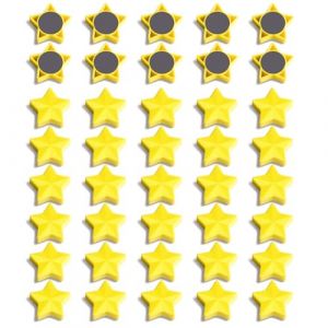 PYJLBX Lot de 40 Aimant Frigo - Aimant Puissant &Eacute;toiles Jaunes, Petit Aimants Tableau Magn&eacute;tique, Magnet Frigo Decoratif Aimant Tableau Blanc Mini Aiment pour Calendrier, Bureau, Calendrier, Cuisine (Shenzhen Pingyijia Trading Co.,Ltd, neuf)