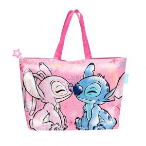 Disney Stitch et Angel Sac de Plage Voyage Courses, Sac &agrave; Bandouli&egrave;re, Cadeau pour Femmes et Adolescentes (La Esencia, neuf)