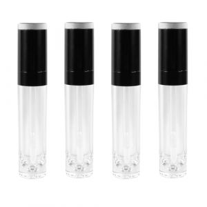 MAJORMENCH Lot de 4 Tubes Vides pour Gloss &agrave; L&egrave;vres 8 Ml, Plastique Transparent Solide, Rechargeables et L&eacute;gers, Organisateur de Gloss &agrave; L&egrave;vres pour Voyage et Trousse de Maquillage, Couleur (Sayily, neuf)