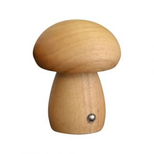 Lampe champignon en bois, veilleuse champignon à 3 couleurs à intensité variable avec interrupteur tactile 3 W, lampe de bureau 3 W, charge USB, lampe de chevet pour chambre à coucher, salon (petit (circulads, neuf)