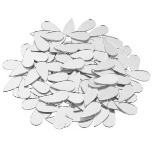 SSyang Lot de 200 miroirs carr&eacute;s mosaic - 2,5 x 1,2 cm - Pour bricolage, mur, artisanat et d&eacute;coration - Salon et salle de bain - Argent&eacute; (luou, neuf)