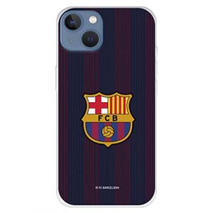 Coque pour iPhone 13 du FC Barcelone Rayures Blaugrana pour protéger votre téléphone. Coque en silicone souple sous licence officielle FC Barcelone (La Casa de Las Carcasas, neuf)