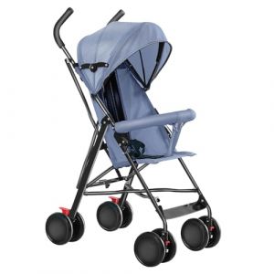 homewell CITY Poussette pliable pour enfant avec ceinture de sécurité et toit pare-soleil 0-4 ans, jusqu'à 22 kg, compacte et légère (bleu) (muxixi, neuf)