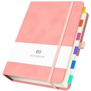 Yarotm Carnet B5-1 Pièce Cahier de Note Carreaux - Carnet de Notes Quadrillé 100g / m² Papier - Bloc Note Cahier Journal 360Pages - Couverture Rigide en Papier Cahier Note Bureau Agenda, Rose (Droking, neuf)