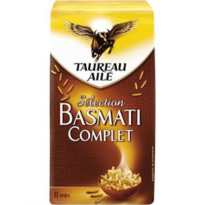 Lot de 3 unités *** TAUREAU AILE Riz basmati complet sélection prêt en 11 min 500g (J&S France, neuf)
